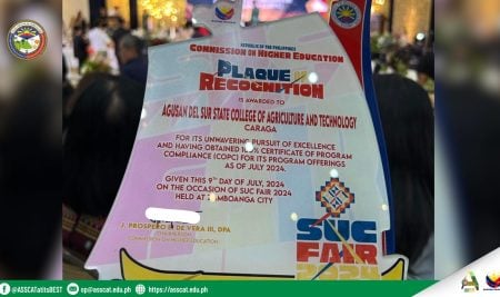 ASSCAT Receives Recognition for 100% COPC Compliance at SUC Fair 2024