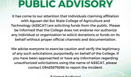 PUBLIC ADVISORY!