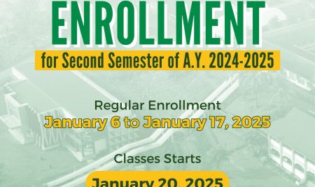 Enrollment Alert! Second Semester A.Y. 2024-2025
