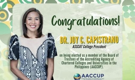 Congratulations, Dr. Capistrano! Elected as One of The Board of Trustees of AACCUP