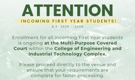 ENROLLMENT ADVISORY FOR INCOMING FIRST YEAR STUDENTS