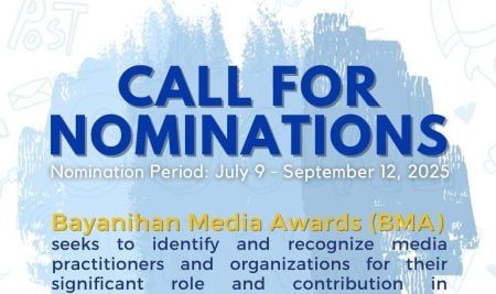 The Bayanihan Media Awards (BMA) is calling for nominations!