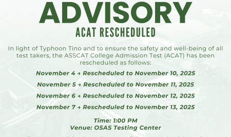 𝐀𝐃𝐕𝐈𝐒𝐎𝐑𝐘: ACAT Schedule Adjustment